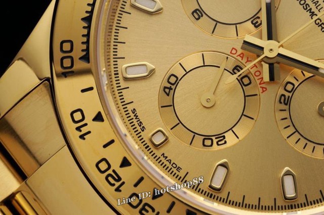 劳力士顶级专柜复制品男士手表 N厂出品 原版4130机芯 Rolex宇宙计型迪通拿全金系列男士腕表 gjs2488